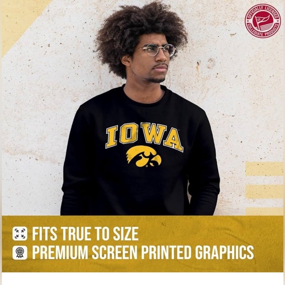 NEW-Iowa State University, long sleeve, black sweatshirt, official LM - Picture 3 of 10